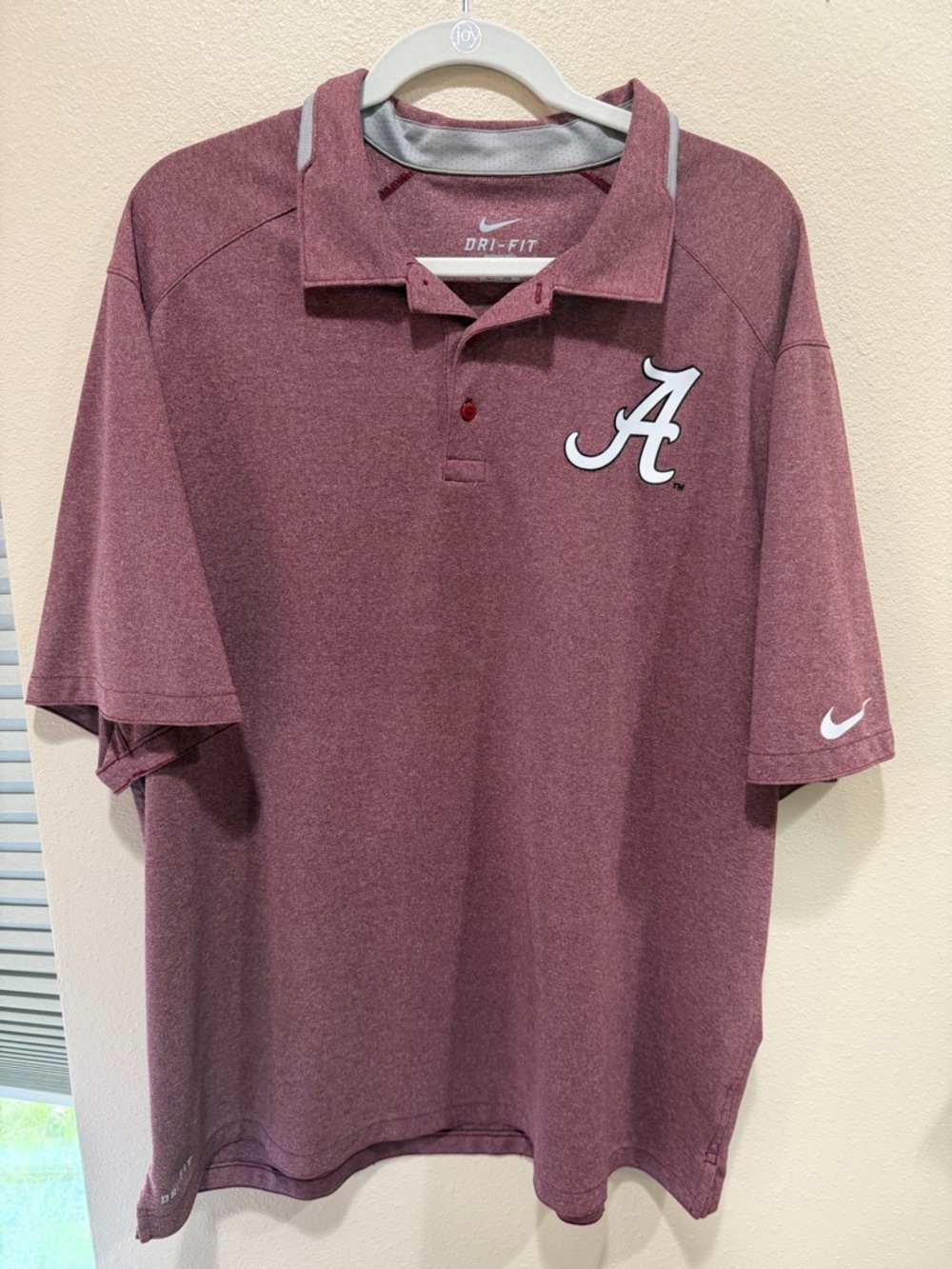 Nike DriFit University of Alabama Crimson Tide Red Mens Golf Polo XXL Roll Tide